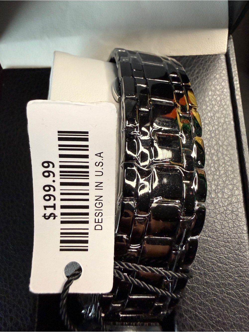 Green Dial Black Stainless Steel Sport Watch - Picture 4 of 5